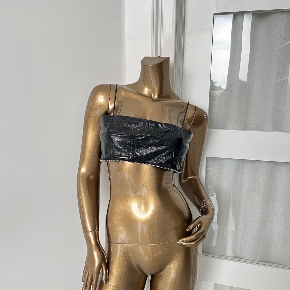 Brand New Fashion Nova Shiny Black Bandeau